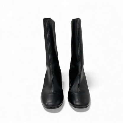 Hermes Defile Boots Shorts Shoes Leather Black Stitching