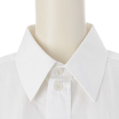 Celine Cotton Poplin Triomphe Embroidery Loose Dress Long Sleeve Shirt