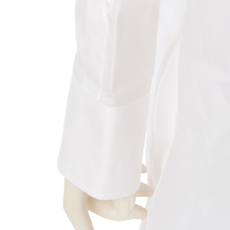 Celine Cotton Poplin Triomphe Embroidery Loose Dress Long Sleeve Shirt