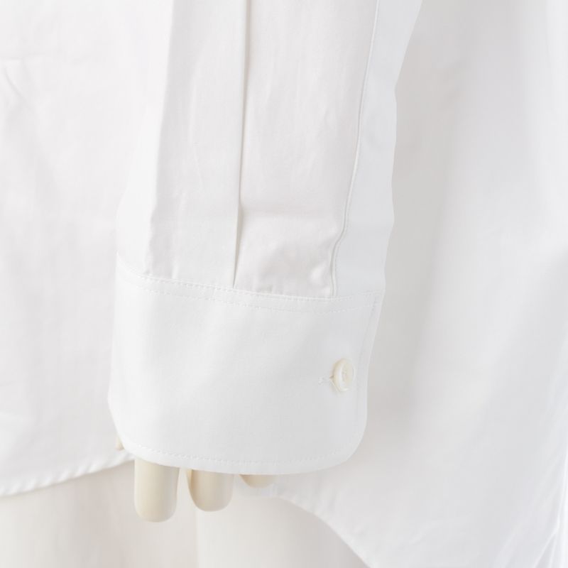 Celine Cotton Poplin Triomphe Embroidery Loose Dress Long Sleeve Shirt