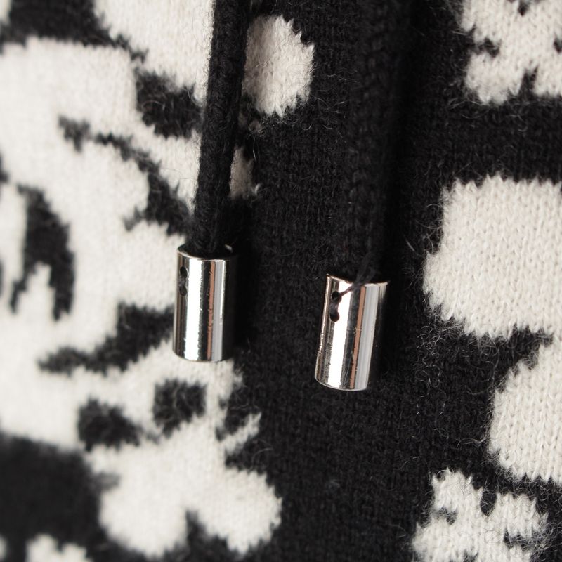 Chanel Cashmere Cotton CC Logo Clover Hooded Knit Vest Hoodie Top