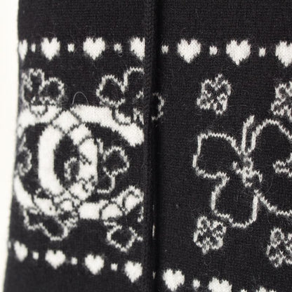 Chanel Cashmere Cotton CC Logo Clover Hooded Knit Vest Hoodie Top