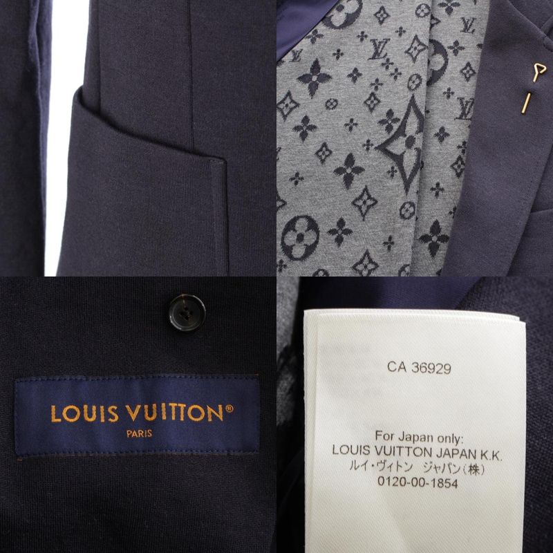 Louis Vuitton Wool Cotton Monogram Tailored Jacket