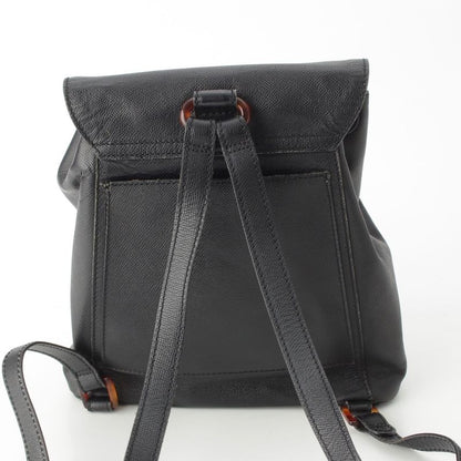Chanel Leather CC Logo Tortie Shell Turnlock Backpack Black