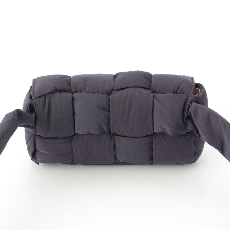 Bottega Veneta Paddet Tech Cassette Nylon Shoulder Bag Navy