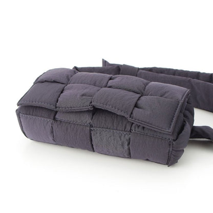 Bottega Veneta Paddet Tech Cassette Nylon Shoulder Bag Navy