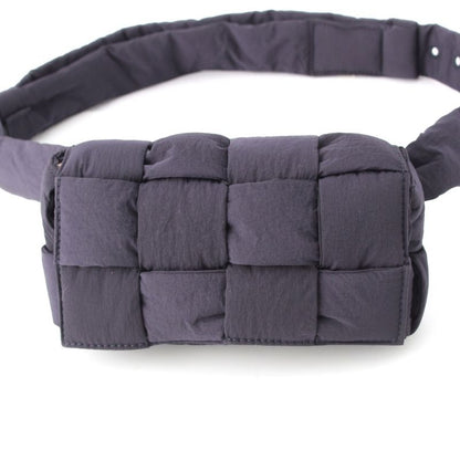Bottega Veneta Paddet Tech Cassette Nylon Shoulder Bag Navy
