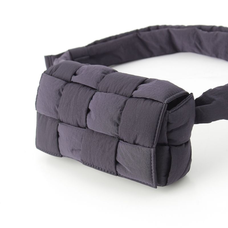 Bottega Veneta Paddet Tech Cassette Nylon Shoulder Bag Navy