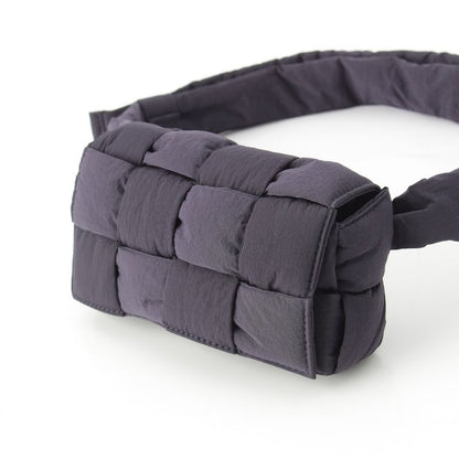Bottega Veneta Paddet Tech Cassette Nylon Shoulder Bag Navy