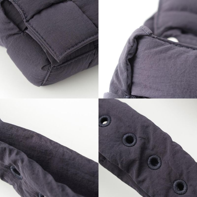 Bottega Veneta Paddet Tech Cassette Nylon Shoulder Bag Navy