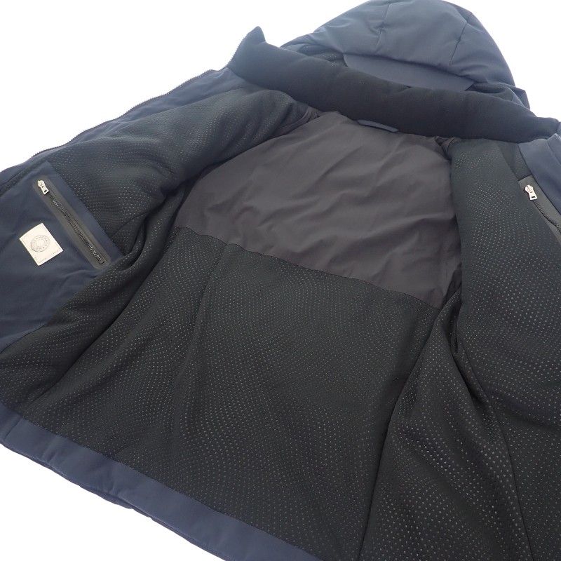 Hermes Toundra Puffer Coat M Down Jacket Nylon Polyester Navy