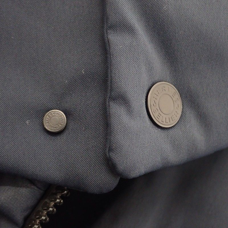 Hermes Toundra Puffer Coat M Down Jacket Nylon Polyester Navy