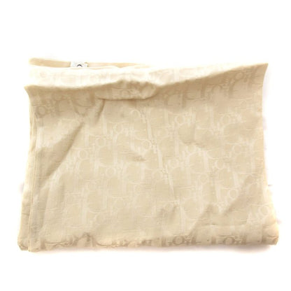 Dior Christian Vintage Trotter Shawl Scarf Square Silk Beige
