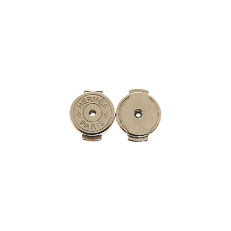 Hermes Isum Buffalo Horn Lacquer Brown Earrings