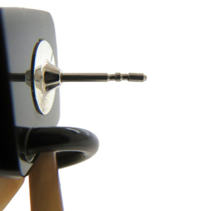 Hermes Isum Buffalo Horn Lacquer Brown Earrings