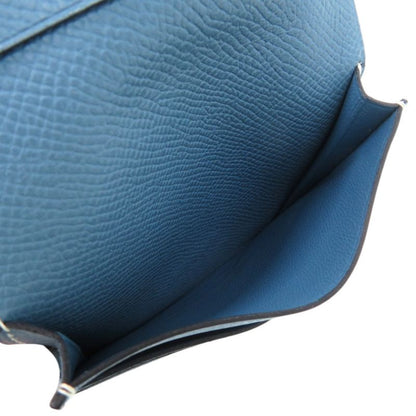 Hermes Hook Wallet Bearn Recto Verso Veau Epsom Blue Jean Bifold