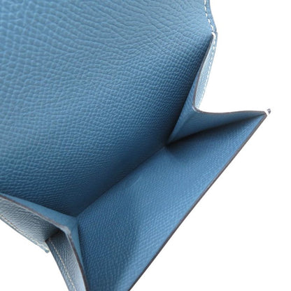 Hermes Hook Wallet Bearn Recto Verso Veau Epsom Blue Jean Bifold