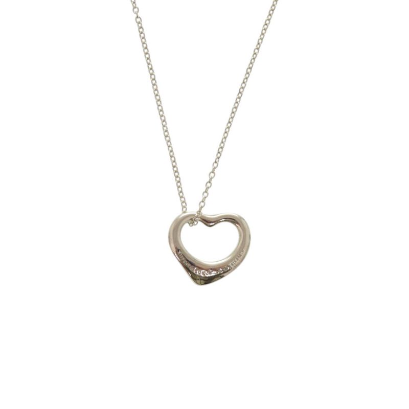 Tiffany & Co. Open Heart Elsa Peretti Silver Necklace