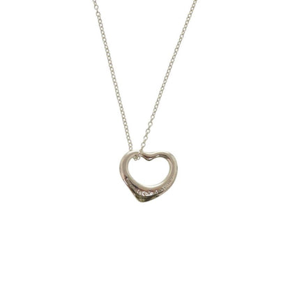Tiffany & Co. Open Heart Elsa Peretti Silver Necklace