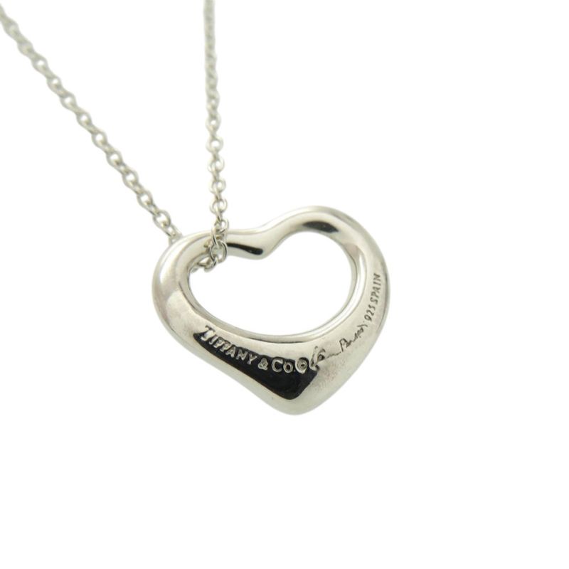 Tiffany & Co. Open Heart Elsa Peretti Silver Necklace