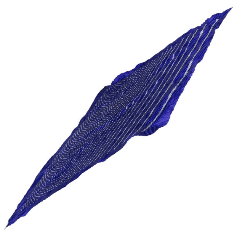 Hermes Losange Pleats Carre Silk Blue Scarf