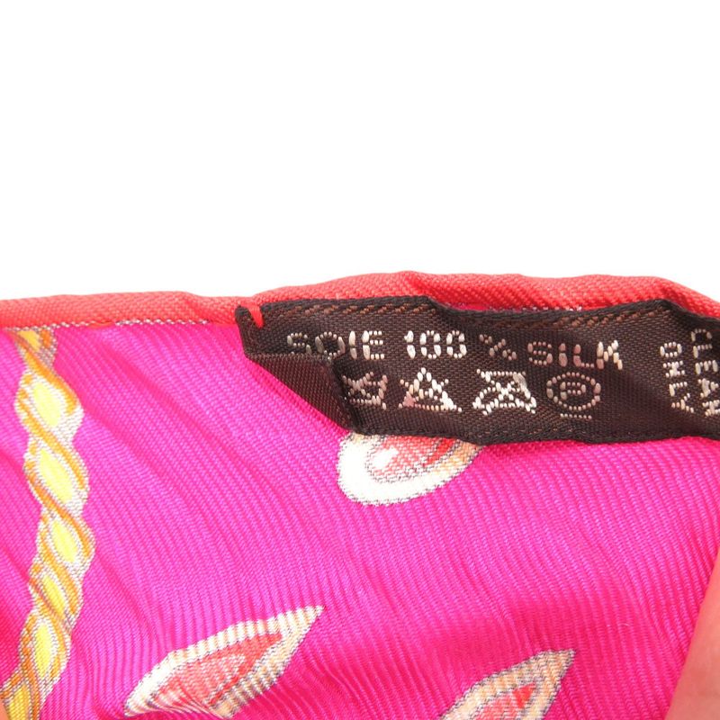 Hermes Losange Pleats Carre Silk Pink Scarf