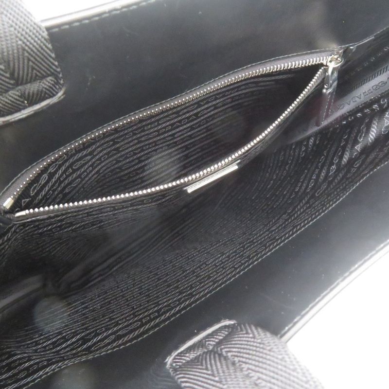 Prada Brushed Leather Silver Tote