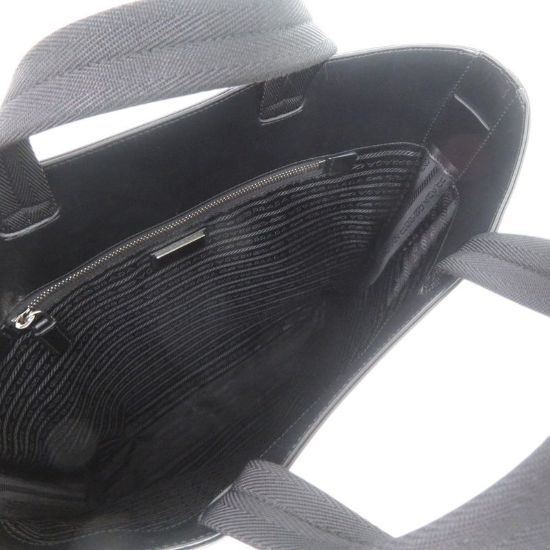 Prada Brushed Leather Silver Tote