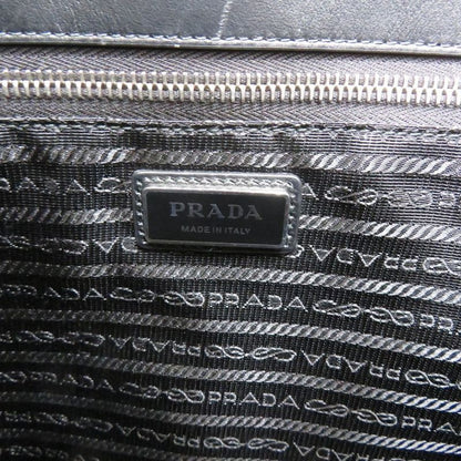 Prada Brushed Leather Silver Tote