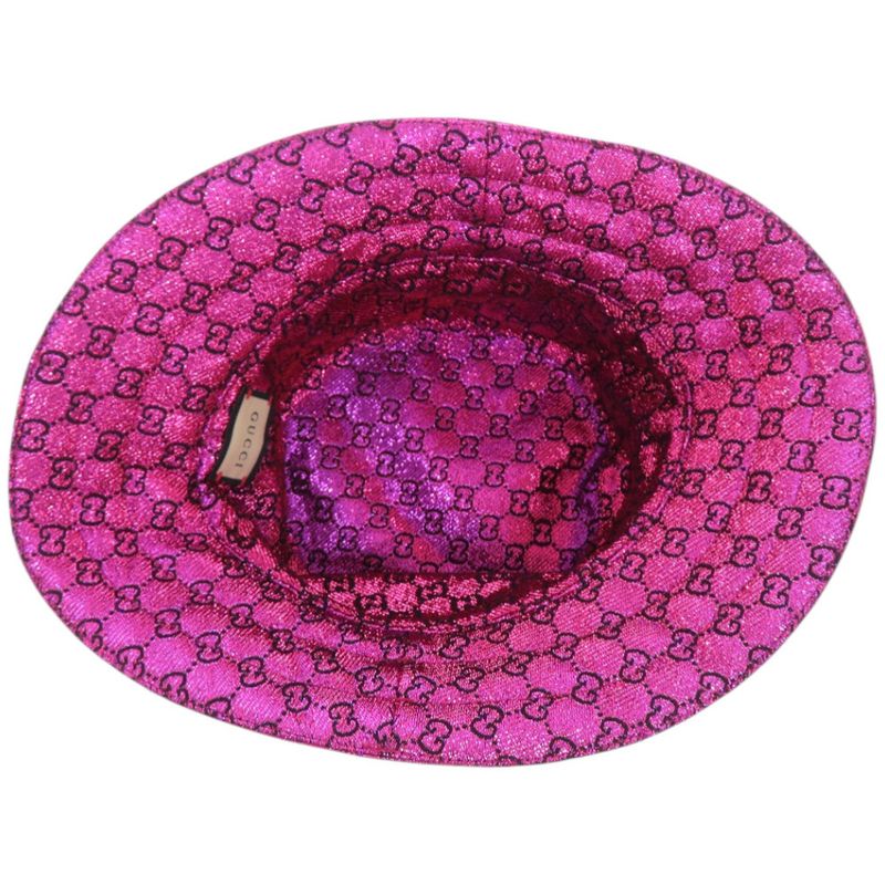 Gucci Metallic Jaca Drivable Bucket Hat Pink Hat