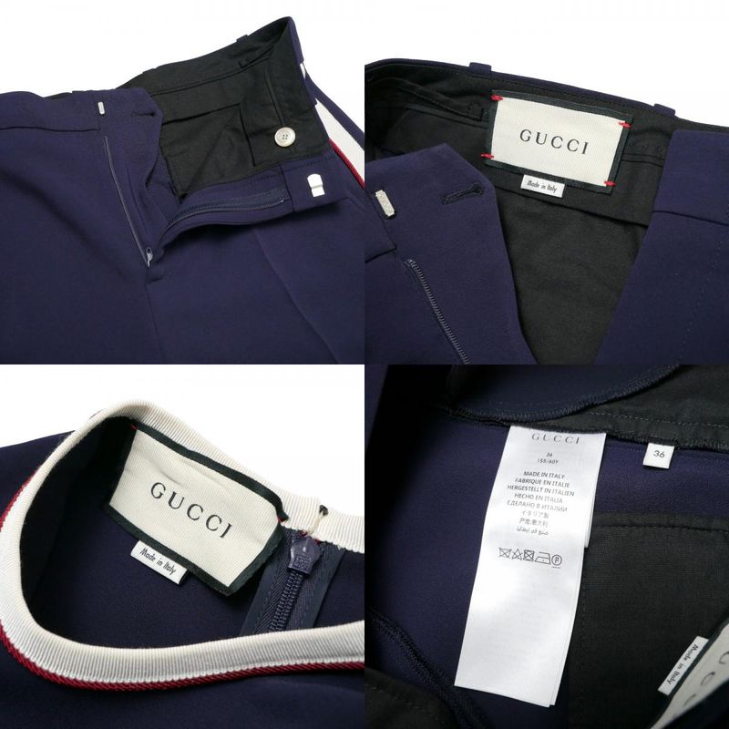 Gucci Pants 36 Jersey Sleeveless Tunic Sideline Navy