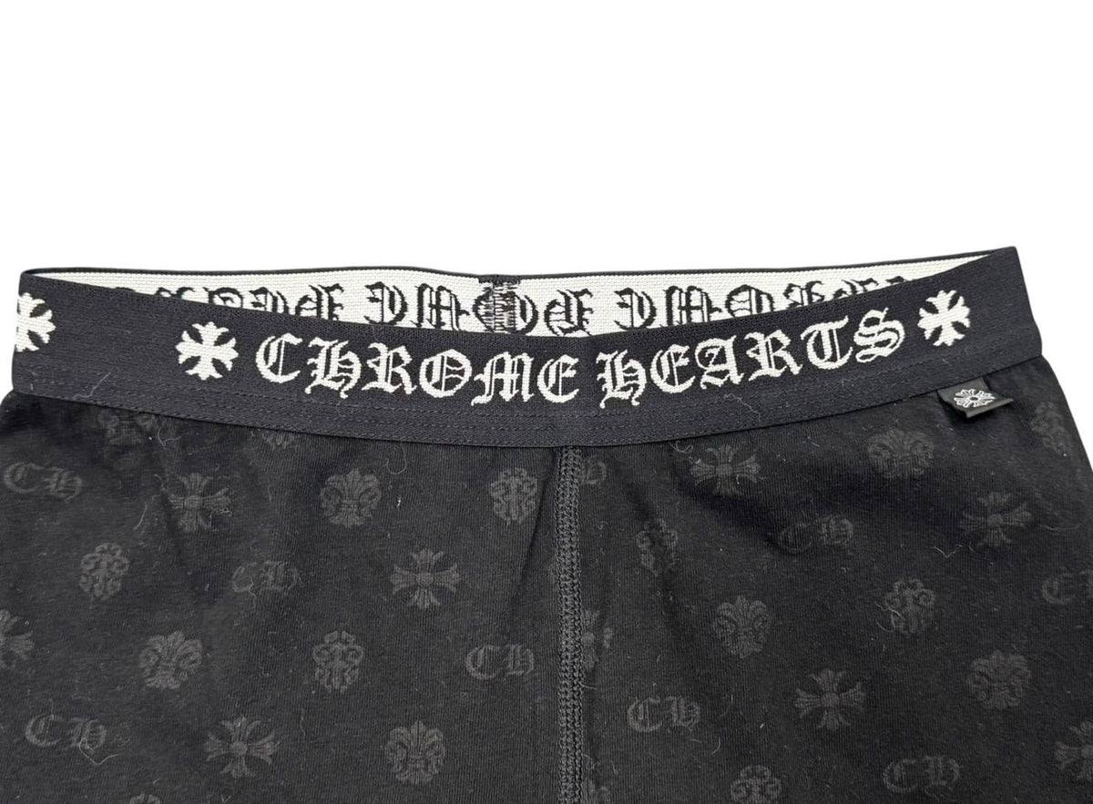 Chrome Hearts Horseshoe Leggings All Over Print Black White Cotton XS — view 2
