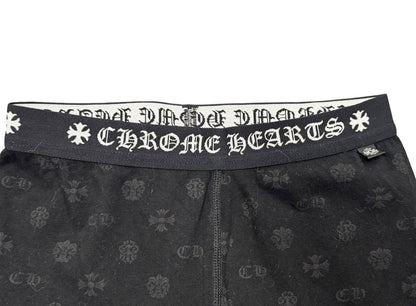 Chrome Hearts Horseshoe Leggings All Over Print Black White Cotton XS — view 2