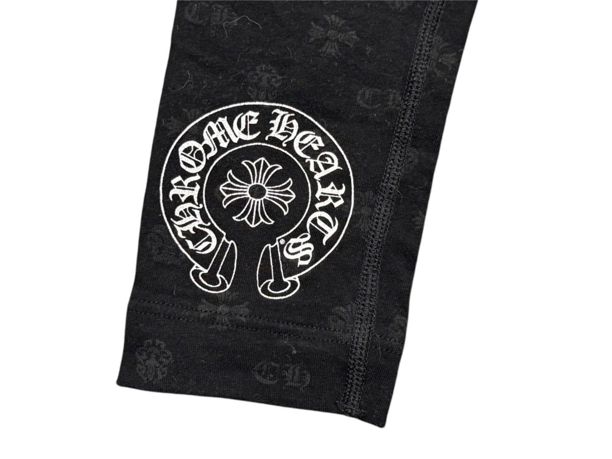 Chrome Hearts Horseshoe Leggings All Over Print Black White Cotton XS — view 4