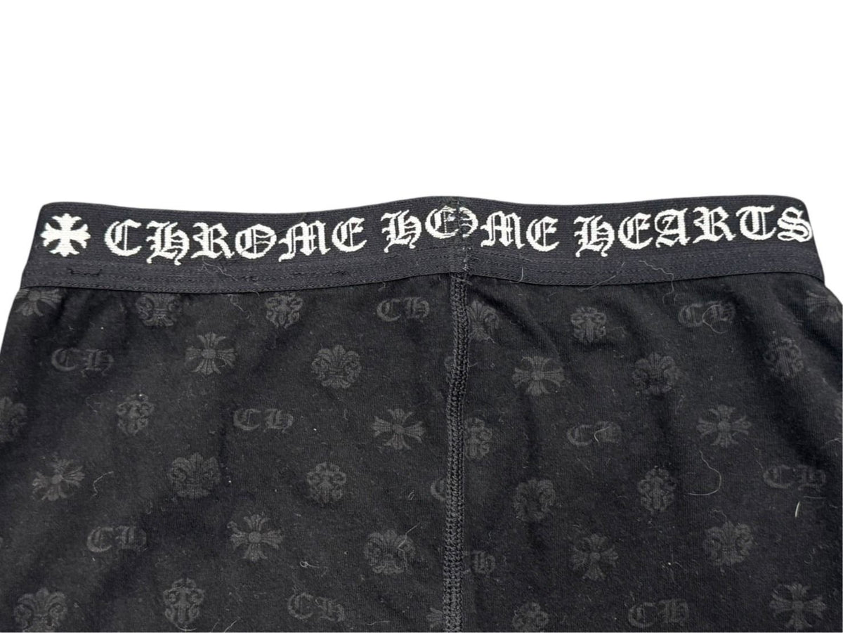Chrome Hearts Horseshoe Leggings All Over Print Black White Cotton XS — view 3