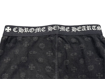 Chrome Hearts Horseshoe Leggings All Over Print Black White Cotton XS — view 3