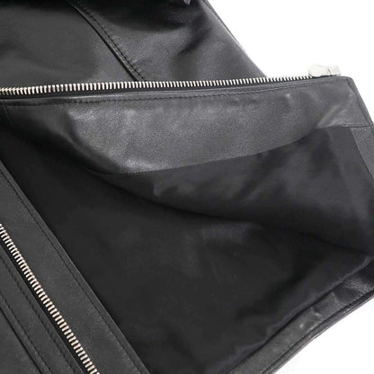 Celine Soft Lambskin Classic Straight Leather Jacket Black 44