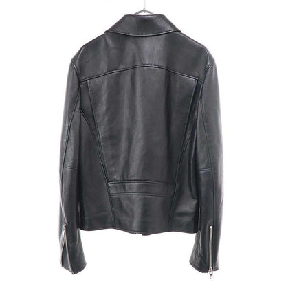 Celine Soft Lambskin Classic Straight Leather Jacket Black 44