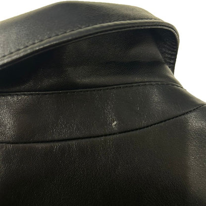 Celine Soft Lambskin Classic Straight Leather Jacket Black 44