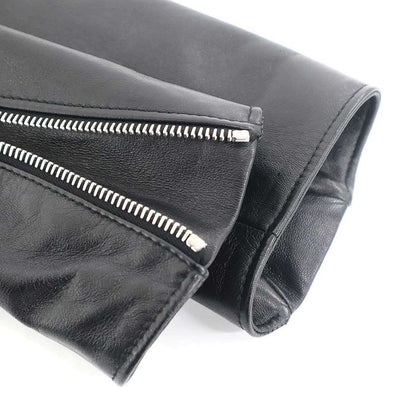 Celine Soft Lambskin Classic Straight Leather Jacket Black 44
