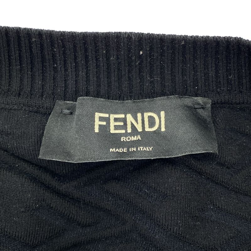 Fendi Embossed Design Cardigan Ambu Navy Black 54