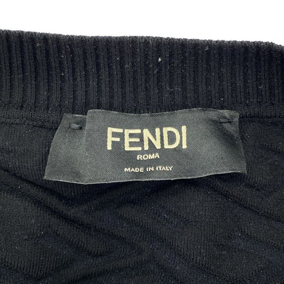 Fendi Embossed Design Cardigan Ambu Navy Black 54