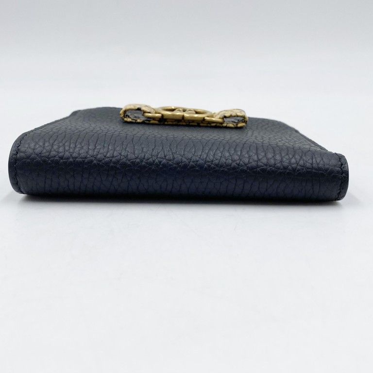 Gucci Wallet Interlocking Black Leather Bifold