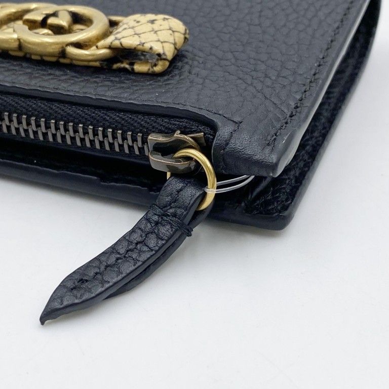 Gucci Wallet Interlocking Black Leather Bifold