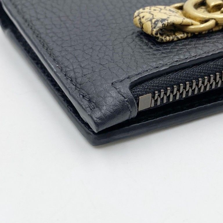 Gucci Wallet Interlocking Black Leather Bifold