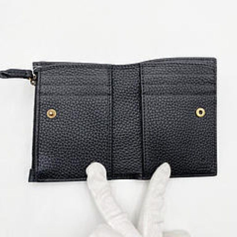 Gucci Wallet Interlocking Black Leather Bifold