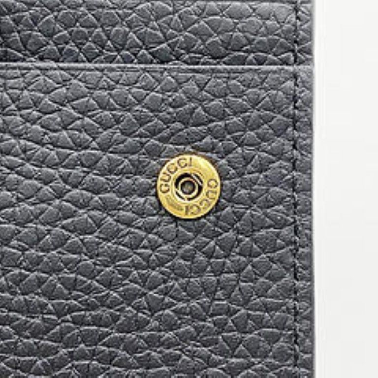 Gucci Wallet Interlocking Black Leather Bifold