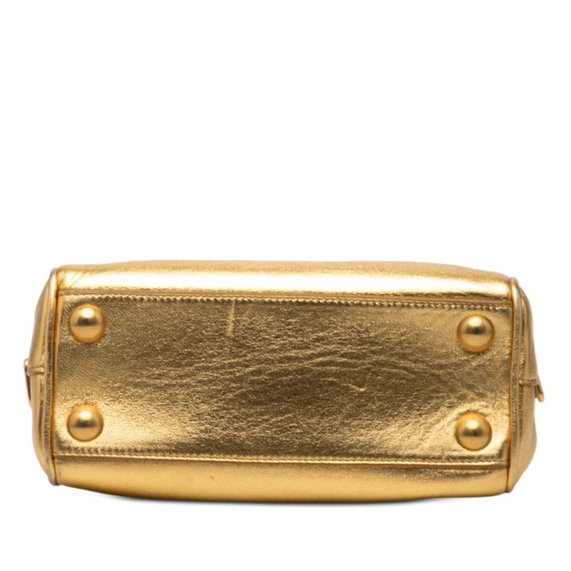 Saint Laurent Baby Duffle 2-Way Shoulder Bag Gold Leather