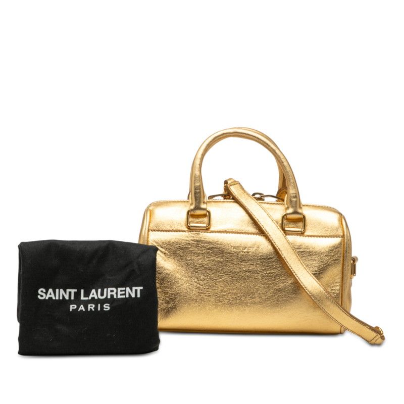 Saint Laurent Baby Duffle 2-Way Shoulder Bag Gold Leather