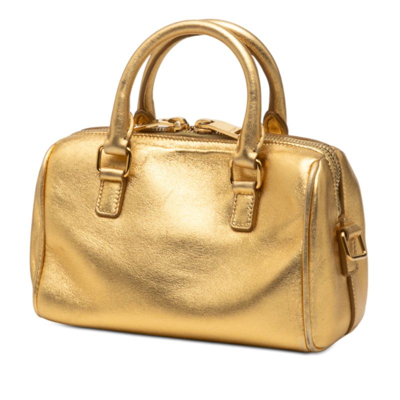 Saint Laurent Baby Duffle 2-Way Shoulder Bag Gold Leather